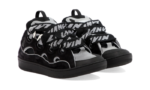 Curb Trainers In Black Leather - Image 2