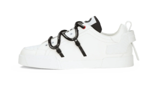 Portofino sneakers in calfskin and patent leather White
