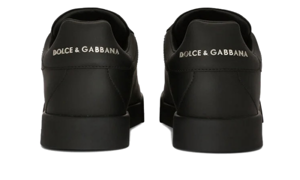Calfskin Portofino sneakers with DG logo Black - Image 2