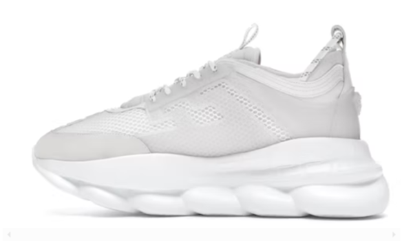 Chain Reaction White Mesh Rubber Suede - Image 1