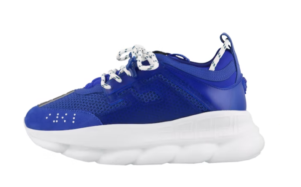 Chain Reaction Blue Mesh Rubber Suede - Image 1