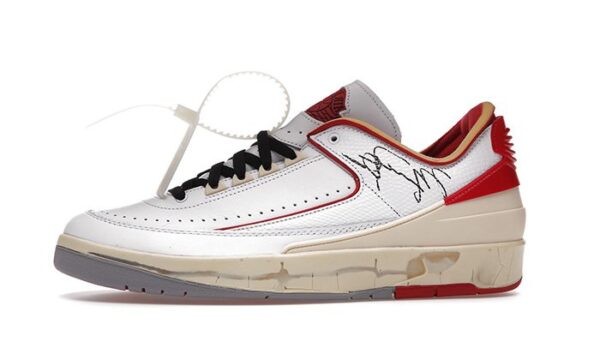 Jordan 2 Retro Low Off-White White Red - Image 1