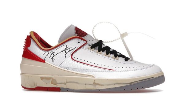 Jordan 2 Retro Low Off-White White Red - Image 2