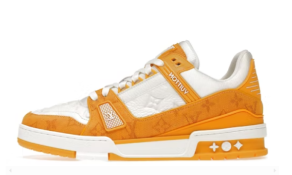 Trainer Yellow Monogram Denim White - Image 1