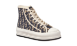 Sneakers In Blue Oblique Embroidered Cotton
