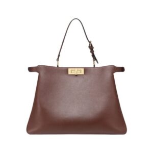 Dunkelbraune Ledertasche 28cm
