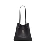 Umwandelbare Ledertasche in Schwarz  27cm