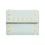 Rockstud Trifold Kalbsleder Himmelgrau 11cm