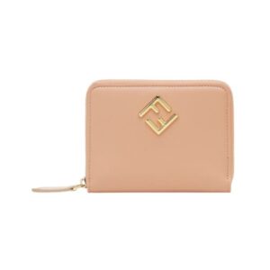 Rosa Lederbrieftasche 12.5cm