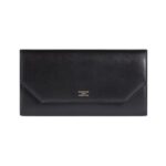 Lange Brieftasche mit Kartenhalter in Schwarz 19cm
