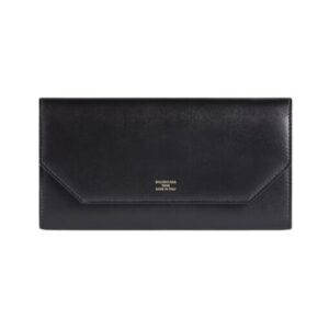 Lange Brieftasche mit Kartenhalter in Schwarz 19cm