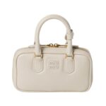 Arcadie-Leder-Mini Kreidewei? 10cm