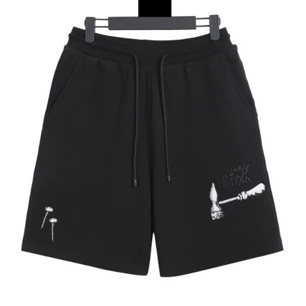 Shorts Louis Vuitton LV Black Embroidered Tools - Image 1