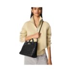 Top-Griff-Tasche aus geschmeidigem Intrecciato-Leder in Schwarz 25cm - Image 3