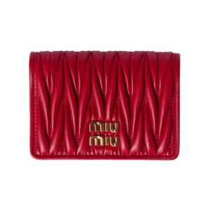 Nappa-Leder-Kartenetui Rot 8cm