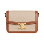 Triomphe Tasche aus Textil und Kalbsleder 22cm