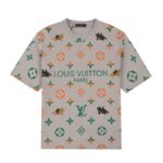 T-shirt Louis Vuitton LV Beige Green Orange