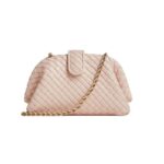 Lauren 1980 Clutch aus gepolstertem Intrecciato-Leder in Cameo 15cm