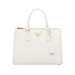 Gro?e Galleria Saffiano-Ledertasche Wei? 24cm