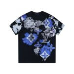 T-shirt Louis Vuitton Black Blue Print