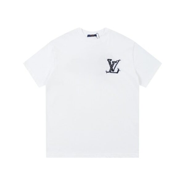 T-shirt Louis Vuitton White Black Logo - Image 1
