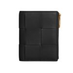 Leder-Geldb?rse in Schwarz 11.5cm