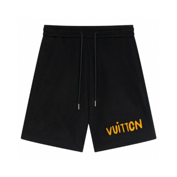 Shorts Louis Vuitton Black Yellow Logo - Image 1