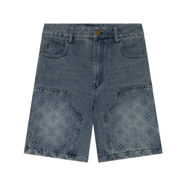 Denim Set Louis Vuitton Monogram Blue Shirt - Image 4