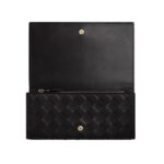 Leder-Geldb?rse Schwarz 10cm - Image 2