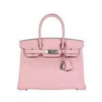 Rose Sakura Verso Ch?vre Palladium-Hardware 30cm