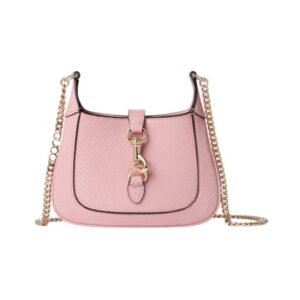 Mini-Tasche aus pinkem Pythonleder 19.5cm
