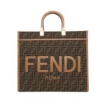 Braune FF Stoff-Shoppingtasche 31cm