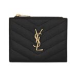 Cassandre gesteppte Zwei-Falten-Brieftasche aus Grain de Poudre Leder 10.5cm
