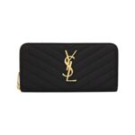 cassandre matelass? zip around wallet in grain de poudre leather 19cm