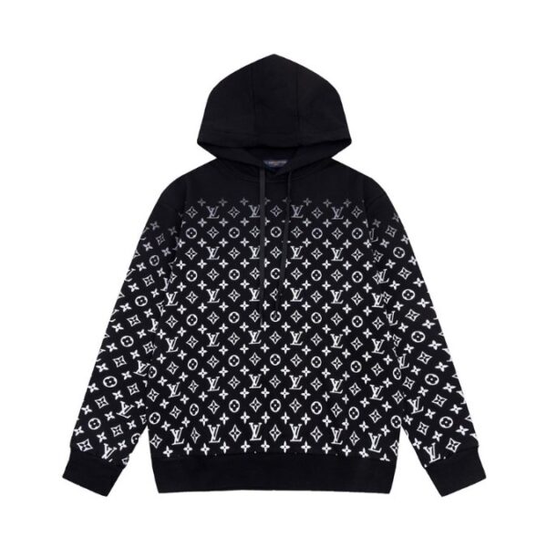 Hoodie Louis Vuitton LV Black Monogram Gradient - Image 1