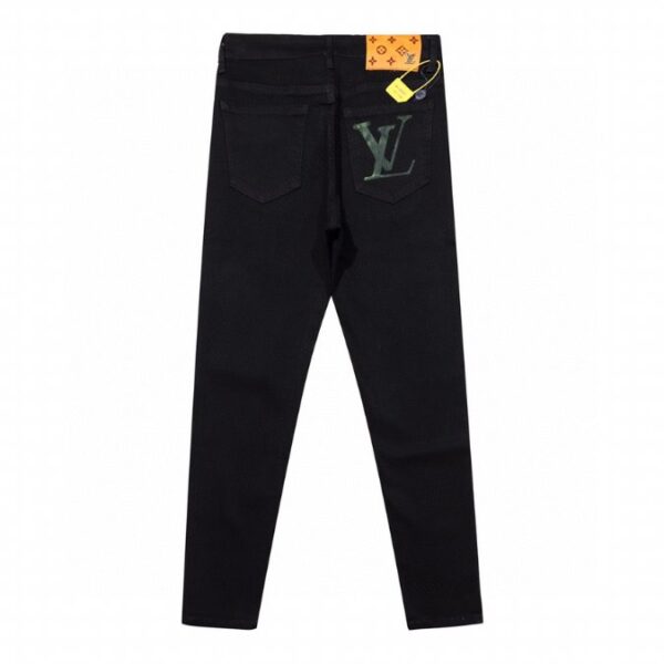Jeans Louis Vuitton LV Black Pocket Logo - Image 1