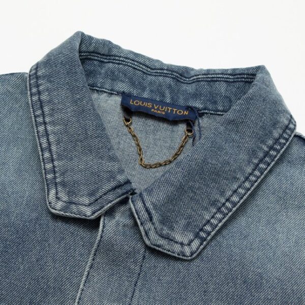 Denim Set Louis Vuitton Monogram Blue Shirt - Image 8
