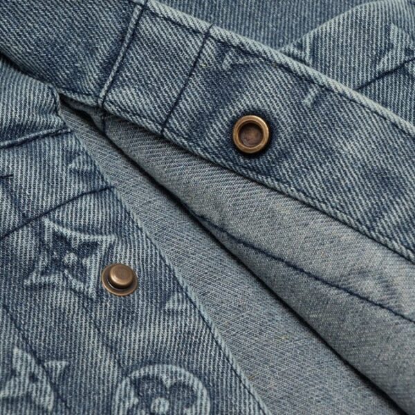 Denim Set Louis Vuitton Monogram Blue Shirt - Image 7