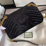 GG Marmont Velvet Schwarz 26 cm - Image 3