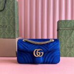 GG Marmont Velvet Blau 26 cm - Image 4