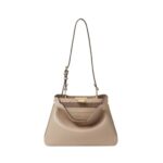 Tasche aus grauem Taupe-Leder  19cm - Image 2