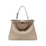 Ledertasche in Grau-Taupe 28cm - Image 2
