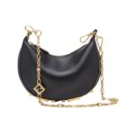 Mini schwarze Ledertasche 13cm - Image 2