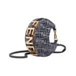 Mini Tasche aus blauer Chenille 13cm - Image 2