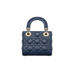Diep oceaanblauw lamsleer met Cannage-motief 17cm - Image 3