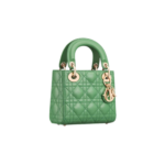Jadegroen lamsleer met Cannage-motief 17cm - Image 2