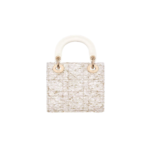 Wit tweed met Cannage-motief in goudkleurig metallic draad 17cm - Image 2