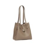 Umwandelbare Ledertasche in Taupefarbe  27cm - Image 2