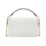 Wei?e Nappaleder-Tasche mit FF-Muster 13cm - Image 2
