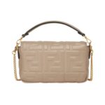 Ledertasche aus Nappaleder in Taupefarbe 13cm - Image 2